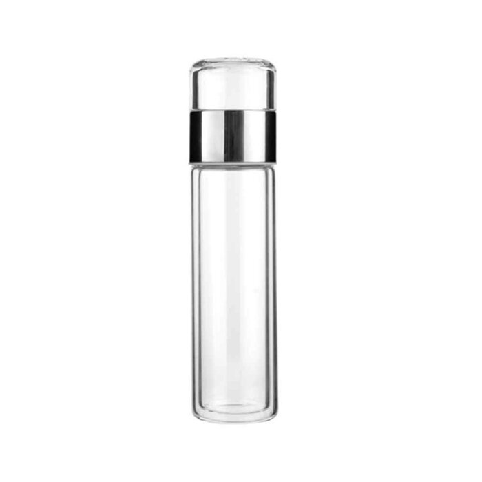 Кружка стеклянная Pao Glass "Персиковый цветок", 300 мл, для горячих и холодных напитков