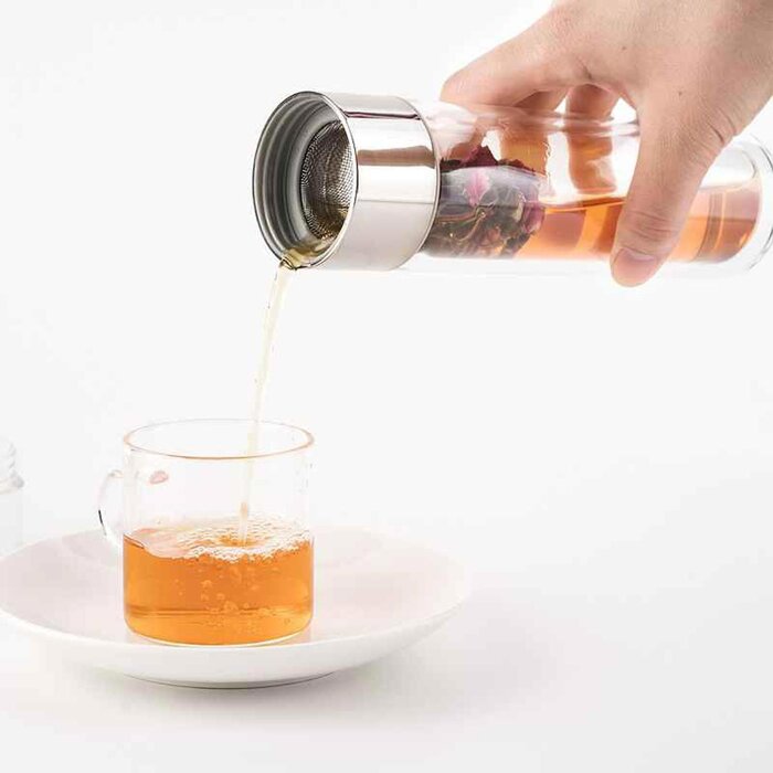 стеклянная чашка Pao Glass Mug Slim # Sakura, 300 мл, для горячих и холодных напитков