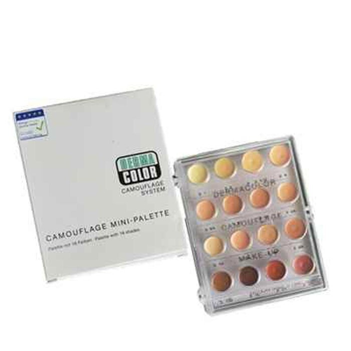 Мини-палитра для маскировки Derma Color с профессиональными пигментами, 12 г