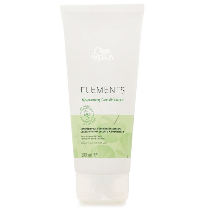 Кондиционер для волос Wella Elements, 200 мл — с 95% натуральных компонентов для гладкости и блеска волос