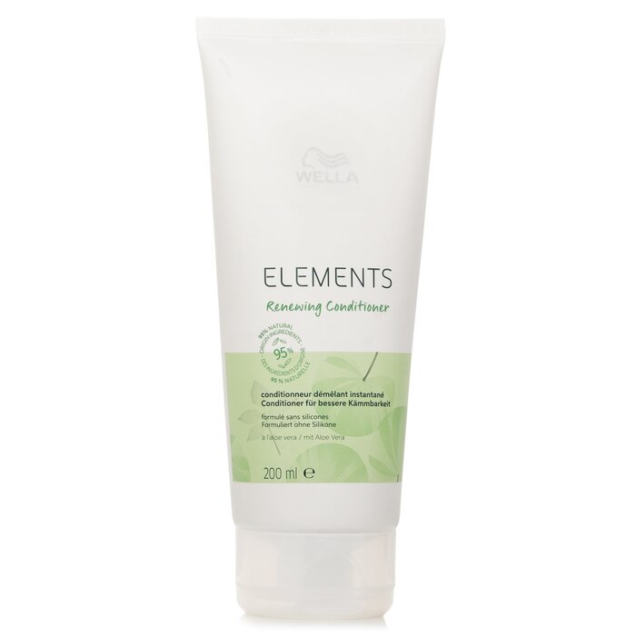 Кондиционер для волос Wella Elements, 200 мл — с 95% натуральных компонентов для гладкости и блеска волос