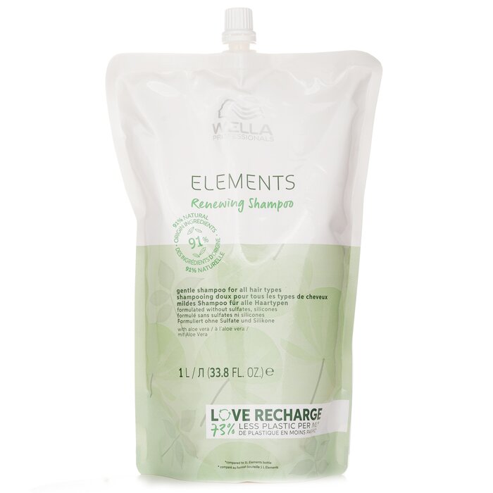 Шампунь Wella Elements восстанавливающий для всех типов волос 1000 мл с натуральными компонентами