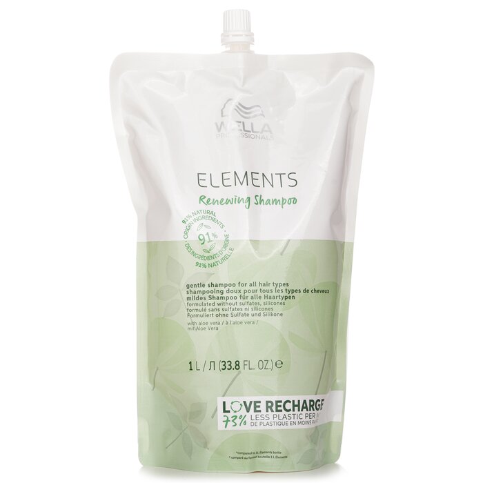 Шампунь Wella Elements восстанавливающий для всех типов волос 1000 мл с натуральными компонентами