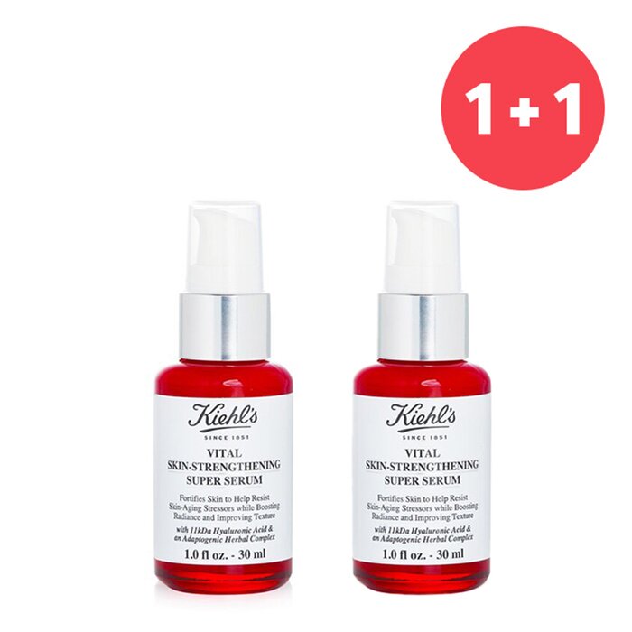 Сыворотка для лица Kiehl's Vital с гиалуроновой кислотой 30 мл (наб. 2 шт.) - антивозрастное увлажнение и защита кожи