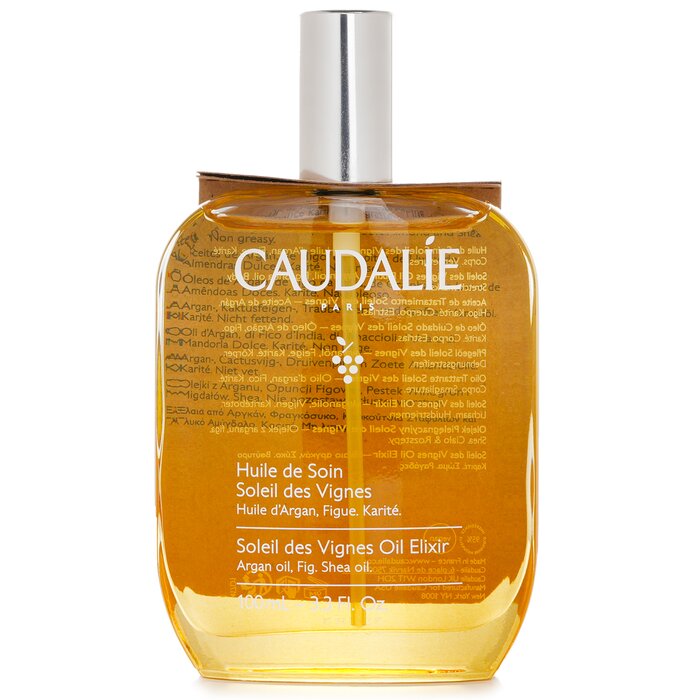 Эликсир масла Caudalie Soleil des Vignes для кожи, 100 мл, с аргановым и миндальным маслами для увлажнения и сияния