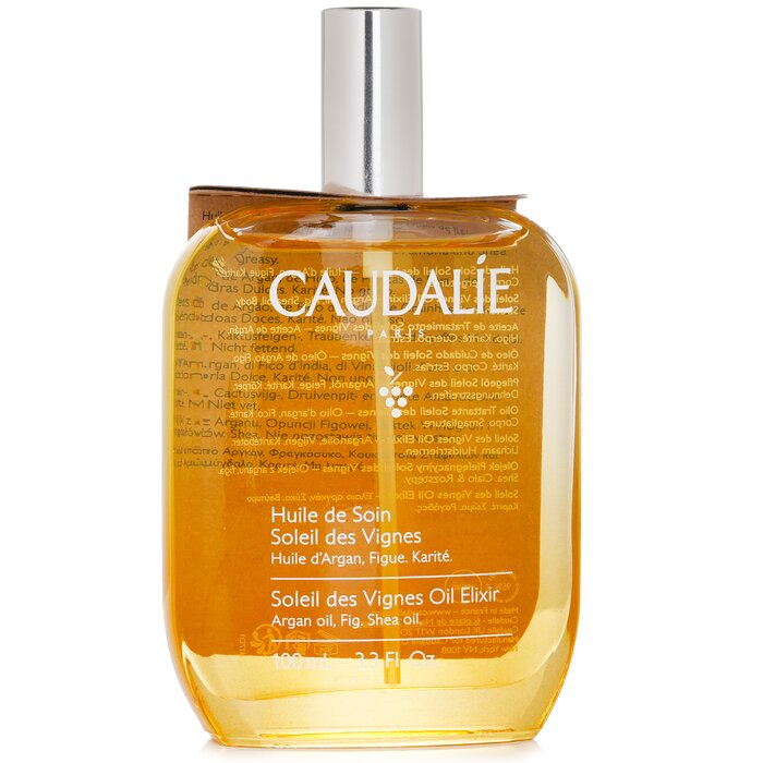 Эликсир масла Caudalie Soleil des Vignes для кожи, 100 мл, с аргановым и миндальным маслами для увлажнения и сияния