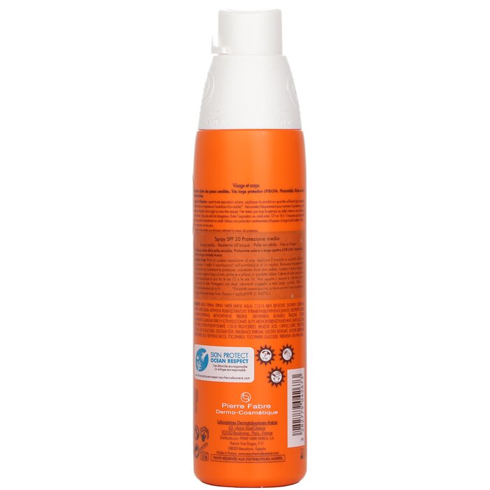 Защитный спрей Avene SPF 20 для чувствительной кожи, 200 мл