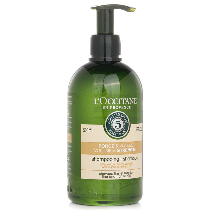 Шампунь L'Occitane Aromachologie с эфирными маслами для объёма и силы волос 500 мл