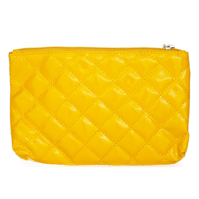 Square Cosmetic Bag # Yellow Picture Color