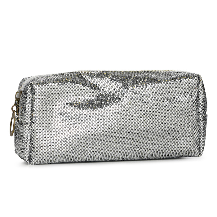 Shine Cosmetic Bag # Silver Picture Color