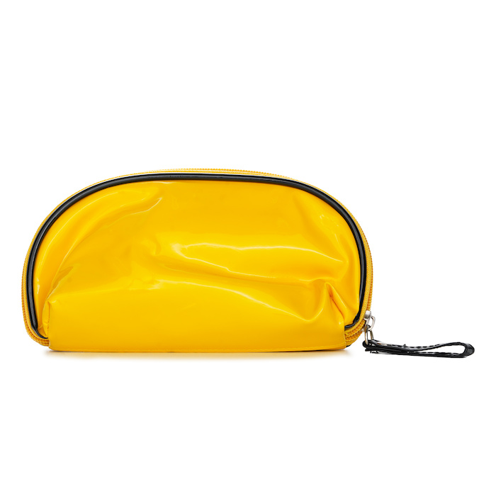 Yellow Cosmetic Bag with Mirror #A