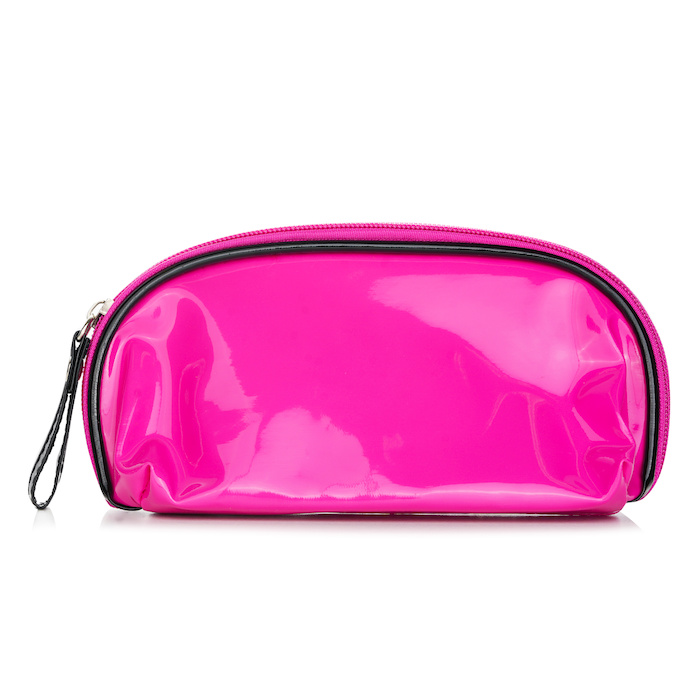 Pink Cosmetic Bag with Mirror #A